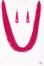 Load image into Gallery viewer, Paparazzi Summer Samba - Pink Peacock Seed Bead Metallic Accent Necklace
